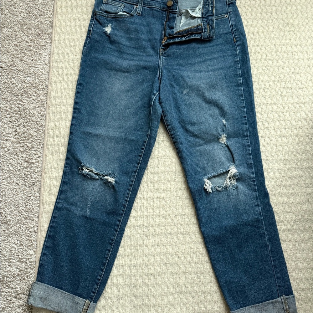 Women's Blue Distressed Jeans